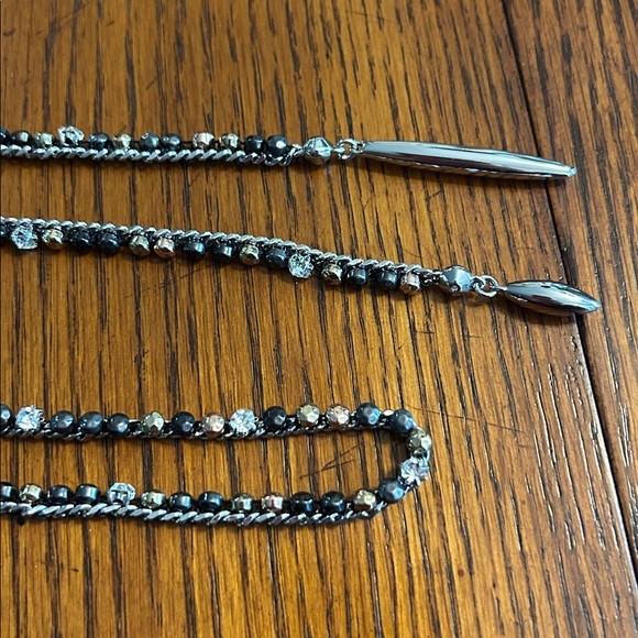 Stella & Dot Zoe Mixed Metals Lariat style necklace - Picture 4 of 8